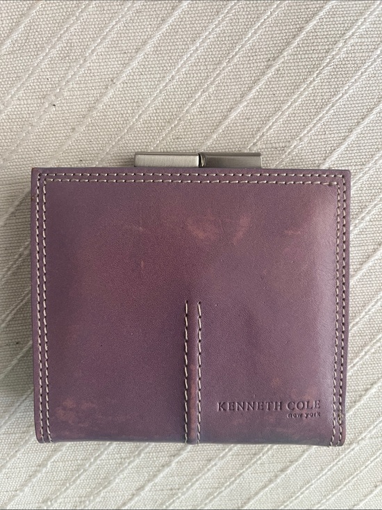 Kenneth Cole Handbags - Kenneth Cole Plum Leather Wallet
